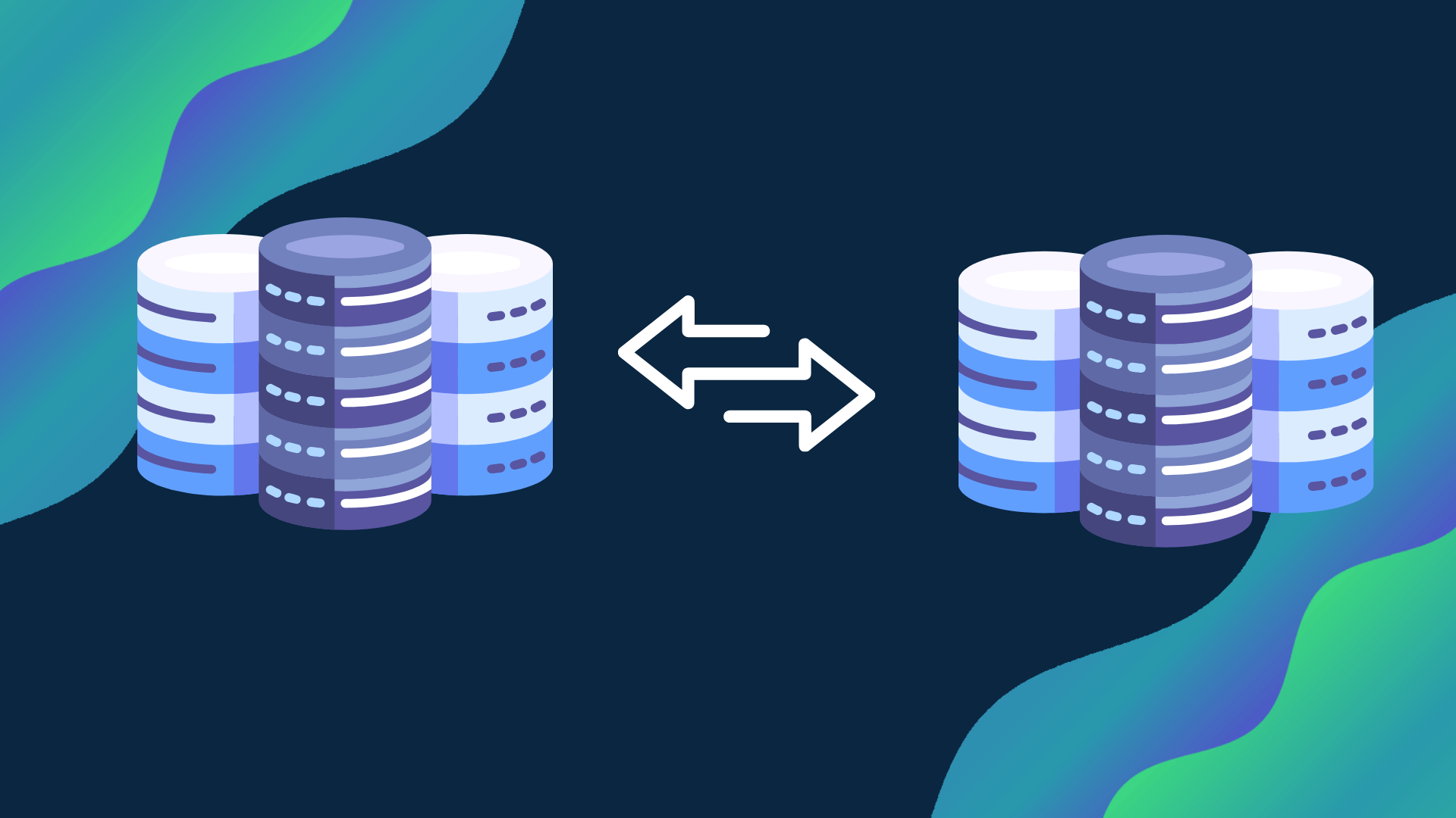 Image of a migration of one database to another